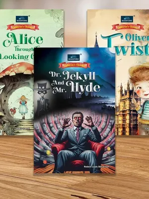 Children's Classics Novel (Set of 3 books)- Dr. Jykell & Hyde, Oliver Twist & Alice Trough The Looking Grass