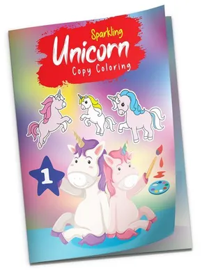 Sparkling Unicorn Copy Coloring Book - Part 1 For Kids