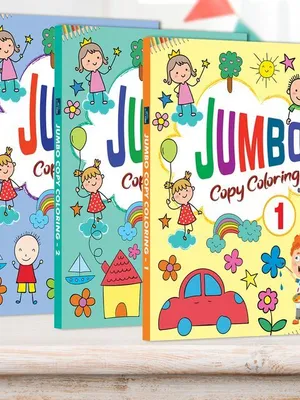 Jumbo Coloring Book For Kids-Fun, Educational, Colorful Imagery, Engaging Activities, and Hours of Entertainment Drawing Books For Kids. Suitable For All Ages Groups(Set Of 3)