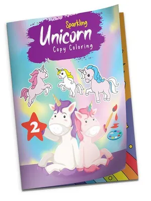 Sparkling Unicorn Copy Coloring Book - Part 2 For Kids