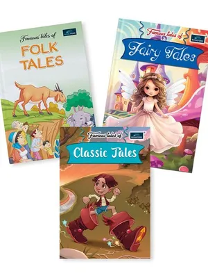 Famous Tales - Classis Tales, Fairy Tales, Folk Tales - Set Of 3 Books For Kids