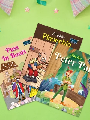 BookFord Fairy Tales for Kids (Set of 3) - Puss In Boots, Peter Pan & Pinocchio