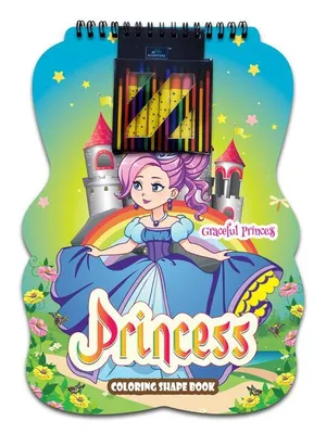 Princess Coloring Shape Book For Kids