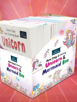 Box Set of 40 Mini Unicorn & Mermaid Coloring Books – Perfect Creative Fun Pack for Little Girls & Boys