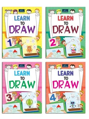 BookFord Learn To Draw Copy Coloring Book For Kids (Set Of 4)- Fun, Educational, Colorful Imagery, Engaging Activities, and Hours of Entertainment For Kids. Suitable For All Ages Groups [Paperback]