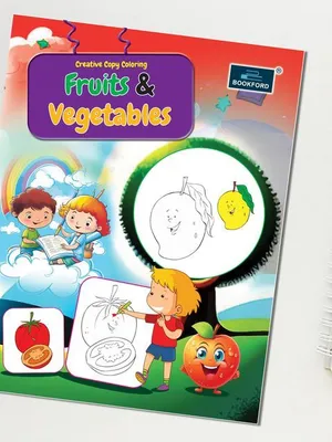 Creative Copy Coloring Book of Fruits And Vegetables Coloring Book For Kids