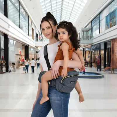 Carrier with Hip Seat, in-Built Mini Diaper Bag & Convertible to Sling Carry Bag 6-in-1 Baby Carrier for 5 Months to 36 Months Or Upto 18 Kgs (Blue)