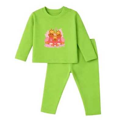 Everyday Comfort Natural Cotton Unisex Baby & Kids Co-Ord Set — Giraffe Family