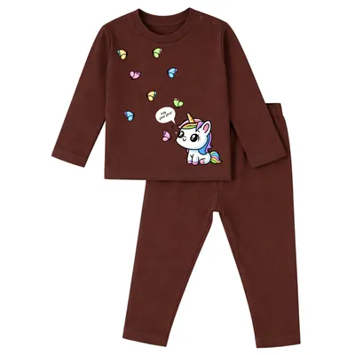 Sweat-Wicking Natural Cotton Unisex Baby & Kids Co-Ord Set — Happy Unicorn