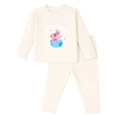 Adventure-Ready Natural Cotton Unisex Baby & Kids Co-Ord Set — Baby Rhino