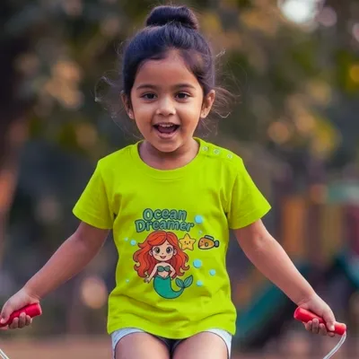 Fashionable Supergirl Tee | Stain-Free Sweat-Wicking | Green | Fashion Collection | 3-5Y — Ocean Dreamer