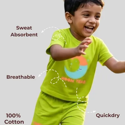Worry-Free Natural Cotton Unisex Baby & Kids Co-Ord Set — Baby Moon
