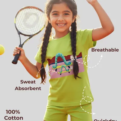 Mess-Proof Natural Cotton Unisex Baby & Kids Co-Ord Set — Jolly Caterpillar
