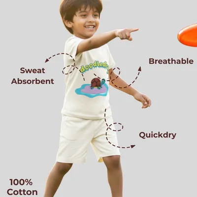Feel Fresh Natural Cotton Unisex Baby & Kids Co-Ord Set — Puddle Turtle