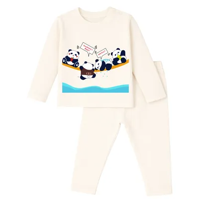 Cloud Soft Natural Cotton Unisex Baby & Kids Co-Ord Set — Playful Panda