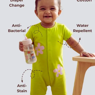 Worry-Free Natural Cotton Unisex Rompers For Babies — Daisy