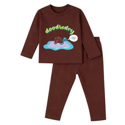 Stay-Active Natural Cotton Unisex Baby & Kids Co-Ord Set — Puddle Turtle