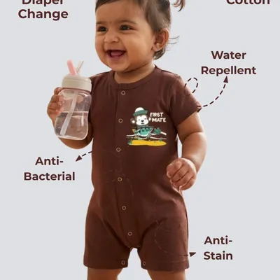 Ultra Soft and Comfortable Natural Cotton Unisex Rompers For Babies — Sailor Monkey