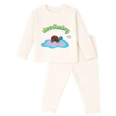 Stay-Active Natural Cotton Unisex Baby & Kids Co-Ord Set — Puddle Turtle