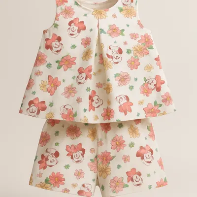 Mickey Mouse Print Cord Set for Baby Girl – Trendy Kidswear Look