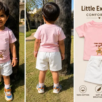 Think Smart Monkey Tee & Shorts Set