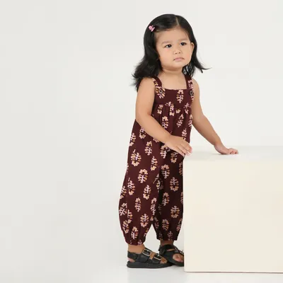 Sleeveless Cotton Jumpsuit — Mini Explorer Romper For Play Time