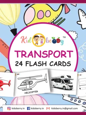 Transport Flash Cards For Kids