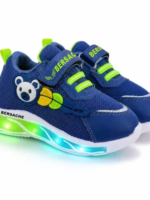 Bersache Kids Playtime Sneakers | Cute Character Velcro Sports Shoes with Cushioned Sole