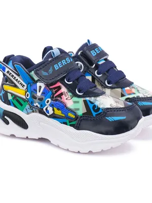Bersache Kids Sports Sneakers | Fun Printed Velcro Everyday Shoes
