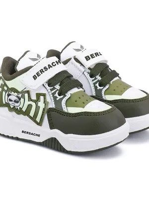 Bersache Kids Street-Style Sneakers | Trendy Velcro Strap Casual Shoes