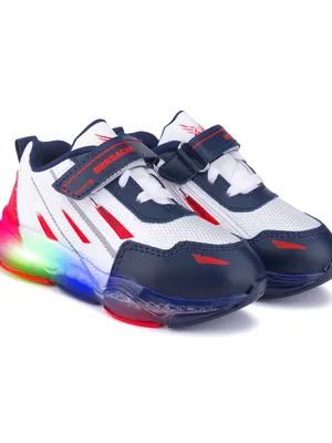 Bersache Kids LED Light-Up Sports Shoes | Casual Sneakers with Velcro Strap