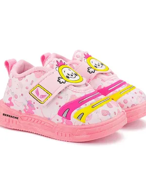 Bersache Kids Cartoon Velcro Sneakers | Easy-Wear Lightweight Casual Shoes