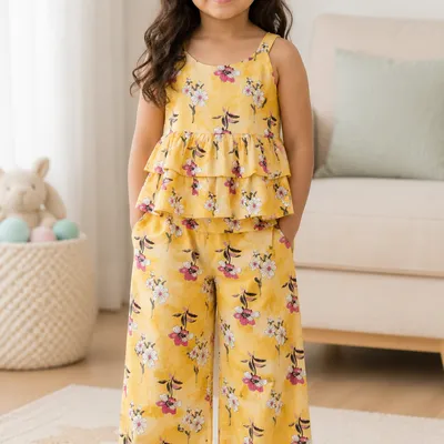 Sunny Blossom Girls Co-ord Set — 0-12m