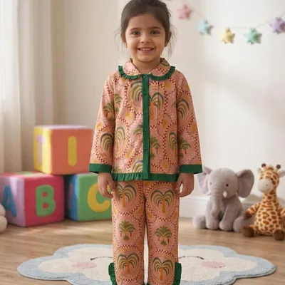 Tropical Fun Cotton Night Suit