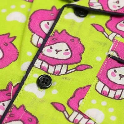 Cute Cartoon Print Full Sleeve Night Suit