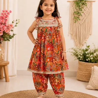 Floral Dori Shoulder with Afghani Pant