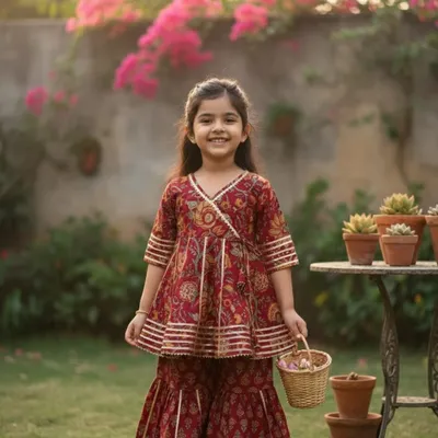 Garden of Flowers Sharara set