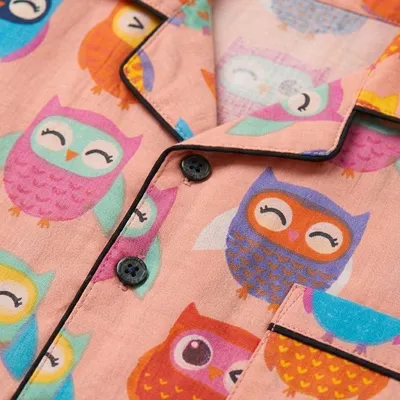 Sleepy Owl Cotton Night Suit