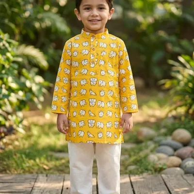 Sunny Elephant Kurta Set