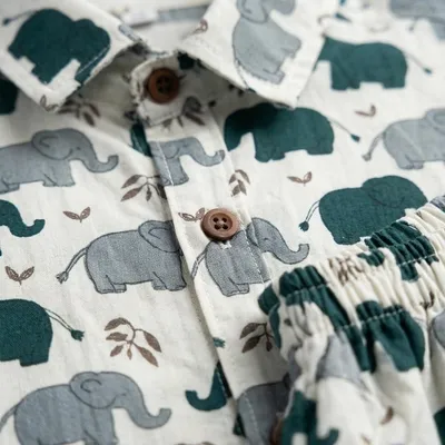 Elephant Print Cotton Co-ord Set