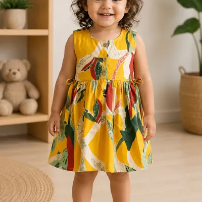 Sunshine Garden frock — 0-12m