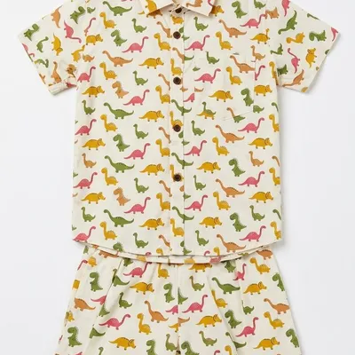 Dinosaur Print Cotton Co-ord Set