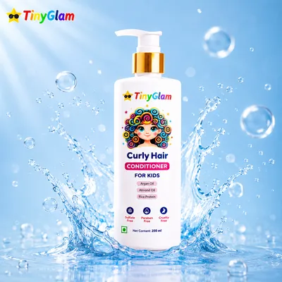 TinyGlam Curly Hair Conditioner 250 ml - Gentle Hair Conditioner for Kids & Teens (4–15 Years)