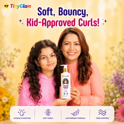 TinyGlam Curly Hair Serum 125 ml - Nourishing Curly Hair Serum for Kids & Teens (4–15 Years)