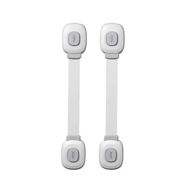 Safe O Kid Push Key Multifunctional Cabinet Drawer Lock, Grey, Pack of 2
