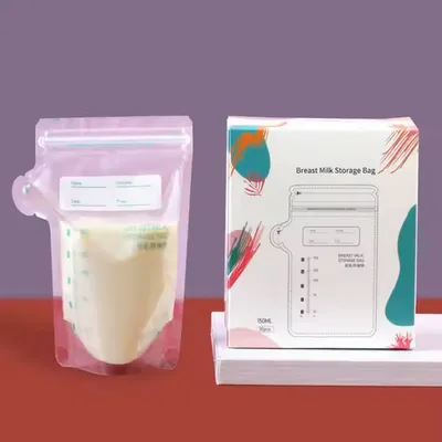 Safe-O-Kid (Pack of 30) Breast Milk Storage Bags 200Ml, BPA-Free, Leak-Proof, Disposable Freezer Bags with Zip Lock for Safe Milk Storage & Breast Feeding