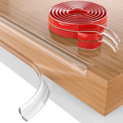 Safe-O-Kid 4-Meter Silicone Edge Protector Strip | Baby Corner Guards for Sharp Edges | Table, Bed & Furniture Safety Protectors | Baby Proofing Corner Guards & Edge Safety for Sharp Edges