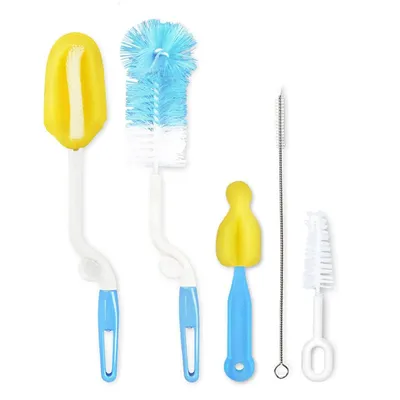 Safe-O-Kid- All in one 5 Pieces Cleaning kit Bottle Nipple and Straw Cleaning Kit-Blue