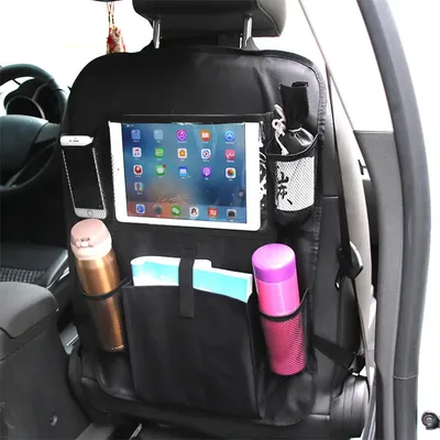 SAFE-O-KID Kick Mat for Car Seat Protector, Waterproof Protection from Dirt, Mud, Scratches, Backseat Organizers, Black, Pack of 1
