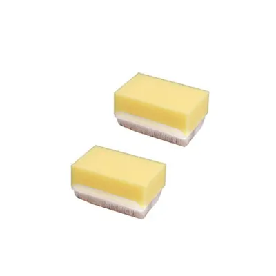 Safe-O-Kid  Sensory Scrubber and Brush for Kids   Soft, Gentle Bath Scrubber for Sensory Development, Skin Care, and Therapeutic Use, Yellow - Pack of 2